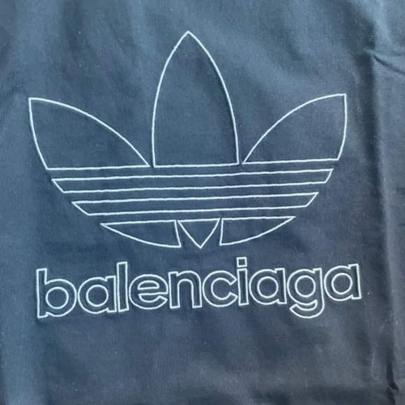 Balenciaga x Adidas Black Logo Tee - Picture 3 of 5
